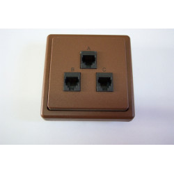 Zásuv.telef.3x  5013C-0230...