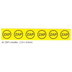 Štítek 42 :ZAP (6x) kruh