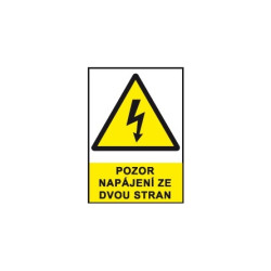 Štítek A5 :pozor napáj.ze...