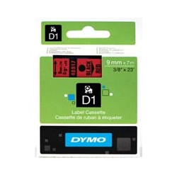 Páska D1  PVC rud/čer DYMO...