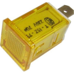 Doutnavka 18x18mm 220V   žlutá