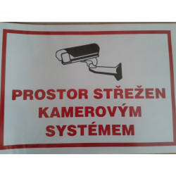 Štítek samolep. -"prostor...