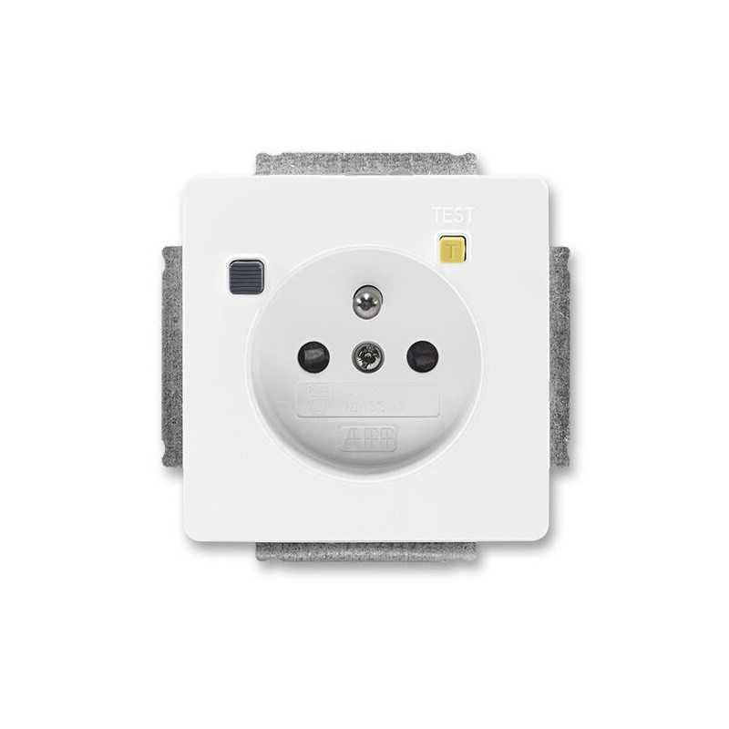 ABB 5526G-A02369 B1, SWING Zásuvka bezpečnostní s proudovým chráničem FI-DOS; jasně bílá