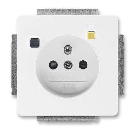 ABB 5526G-A02369 B1, SWING Zásuvka bezpečnostní s proudovým chráničem FI-DOS; jasně bílá