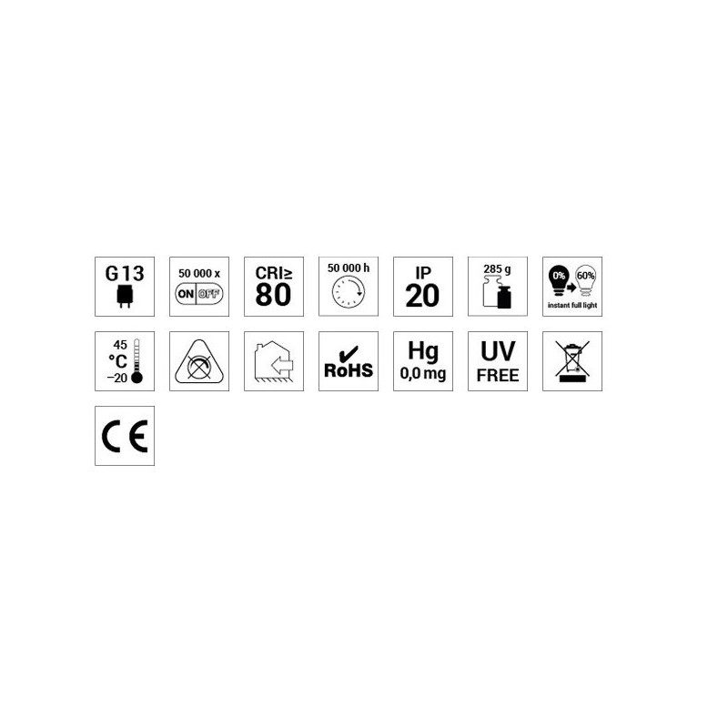 LEDtrubice T8-120-GLASS-POWER DW 4K
