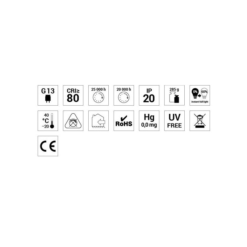 LED trubice ORO-T8-120-GLASS-DV  4K