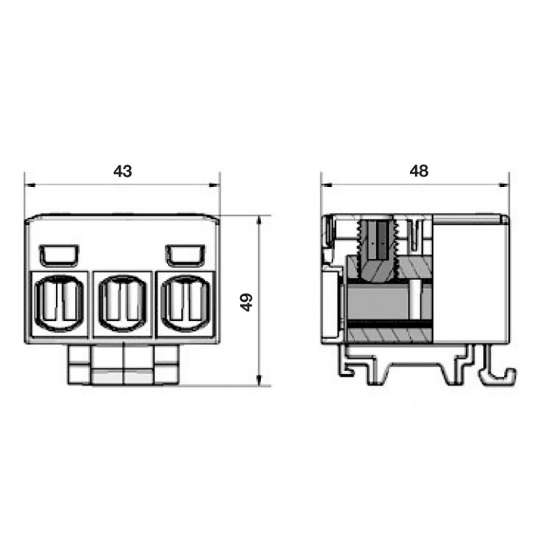 Napájecí svorka UK 50/3 A      6616