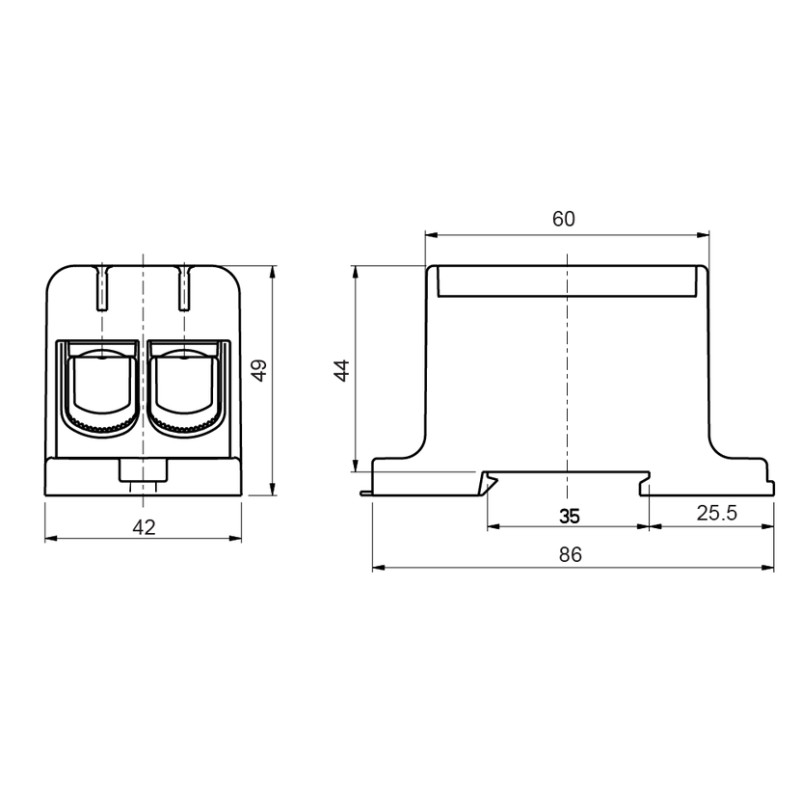 Napájecí svorka UK 95/2PE 245A 6624