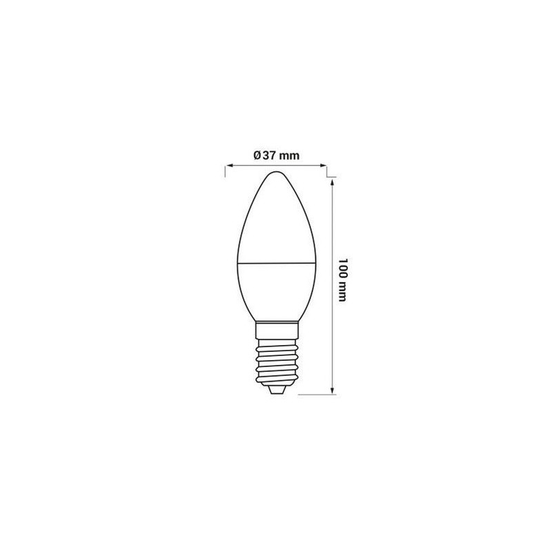 LED žár.ORO-E14-C37-TOTO-5W-CW   6K