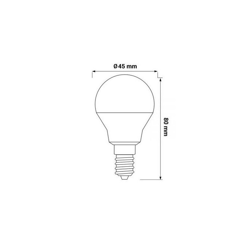 LED žár.ORO-E14-G45-TOTO-5W-WW   3K