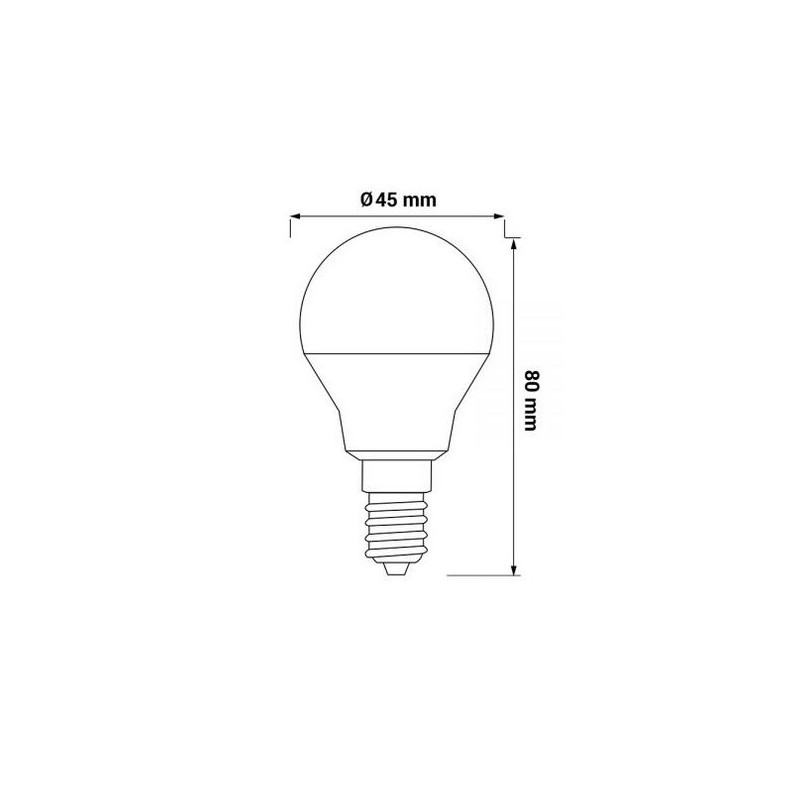 LED žár.ORO-E14-G45-TOTO-8W-WW   3K