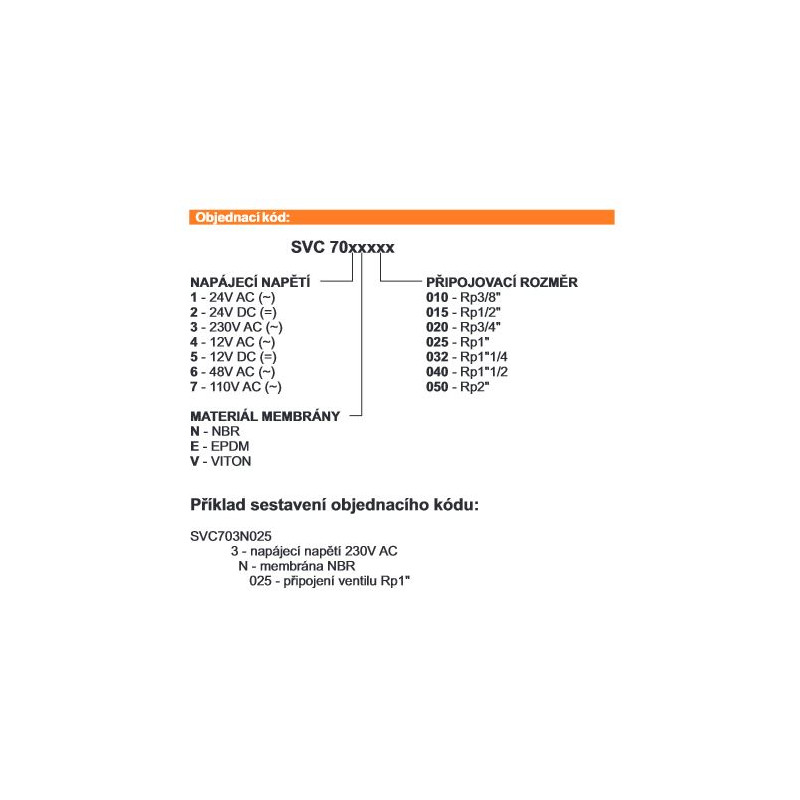 Elektroventil SVC703N020 3/4"  230V