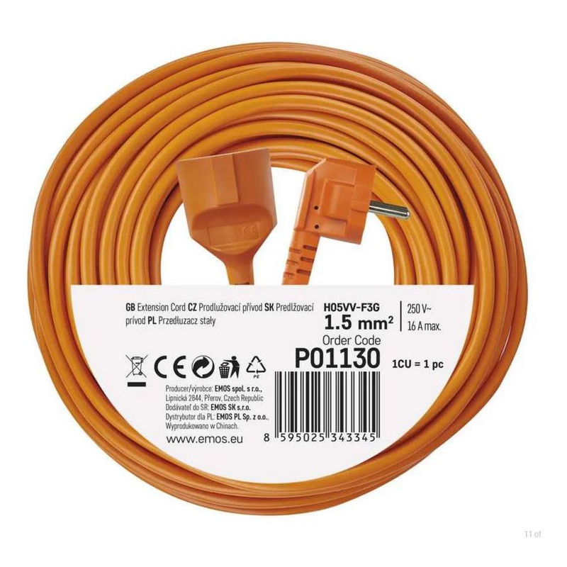 Prodl.přívod 1-z.+30m 1,5 P01130 Or