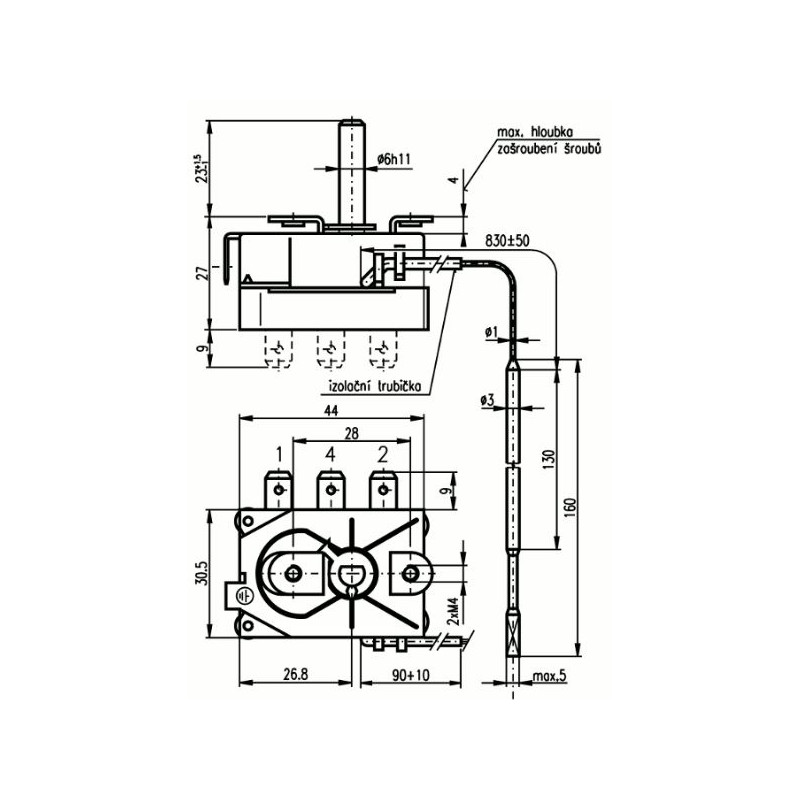 Termostat RT 8804.01S(TH409,405)190