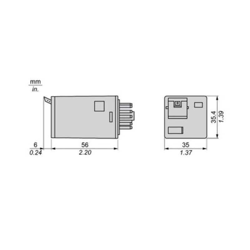 Patic.relé RUMC31P7   3P/10A 230VAC