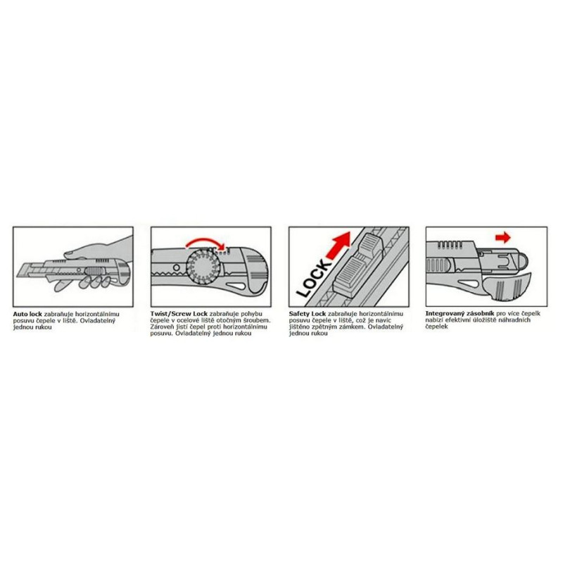 Nůž lámací GripFit Auto-L L-22  KDS