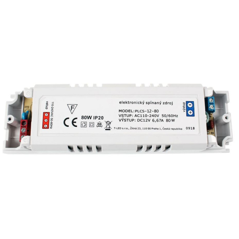 Zdroj PLCS-12-80W 12VDC 052305 IP20