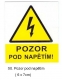 Štítek 50 :pozor pod nap.  60x90