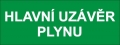 Štítek samolep. - Hl. uzávěr plynu