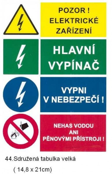 Tiskoviny a výstražné tabulky